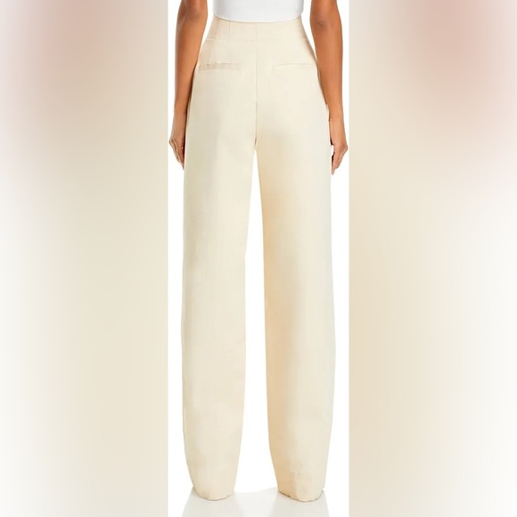 NWT ALC Bennett Linen High Waisted Wide Leg Pleated Pants Size 8 $495 Retail - Picture 4 of 10